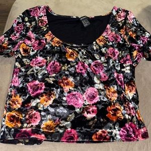 Velvet Rose Crop Top